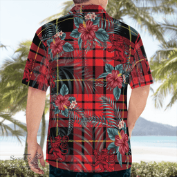 Scottish Clan Scottish Clan MacQueen Modern Tartan Scottish Lion Hawaiian Shirt | Tartan Plaid Shirt Scottish Plaid Tartan Plaid - ScotsTee - scotstee.com