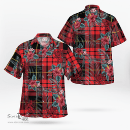 Scottish Clan Scottish Clan MacQueen Modern Tartan Scottish Lion Hawaiian Shirt | Tartan Plaid Shirt Scottish Plaid Tartan Plaid - ScotsTee - scotstee.com