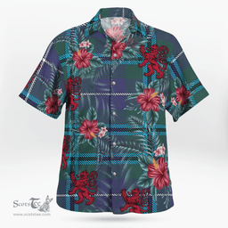 Scottish Clan Douglas Modern Tartan Scottish Lion Hawaiian Shirt | Tartan Plaid Shirt Scottish Plaid Tartan Plaid - ScotsTee - scotstee.com