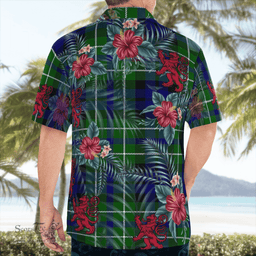 Scottish Clan MacNeil (of Colonsay) Tartan Scottish Lion Hawaiian Shirt | Tartan Plaid Shirt Scottish Plaid Tartan Plaid - ScotsTee - scotstee.com