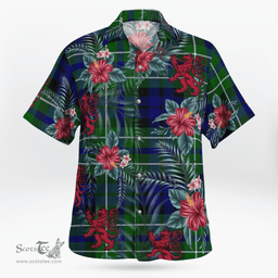 Scottish Clan MacNeil (of Colonsay) Tartan Scottish Lion Hawaiian Shirt | Tartan Plaid Shirt Scottish Plaid Tartan Plaid - ScotsTee - scotstee.com