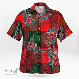 Scottish Clan Kerr Modern Tartan Scottish Lion Hawaiian Shirt | Tartan Plaid Shirt Scottish Plaid Tartan Plaid - ScotsTee - scotstee.com