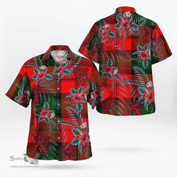 Scottish Clan Kerr Modern Tartan Scottish Lion Hawaiian Shirt | Tartan Plaid Shirt Scottish Plaid Tartan Plaid - ScotsTee - scotstee.com