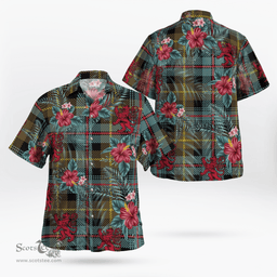 Scottish Clan Farquharson Weathered Tartan Scottish Lion Hawaiian Shirt | Tartan Plaid Shirt Scottish Plaid Tartan Plaid - ScotsTee - scotstee.com