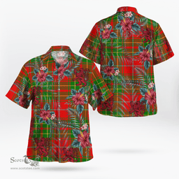 Scottish Clan Burnett Ancient Tartan Scottish Lion Hawaiian Shirt | Tartan Plaid Shirt Scottish Plaid Tartan Plaid - ScotsTee - scotstee.com