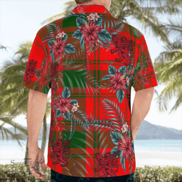 Scottish Clan MacQuarrie Modern Tartan Scottish Lion Hawaiian Shirt | Tartan Plaid Shirt Scottish Plaid Tartan Plaid - ScotsTee - scotstee.com