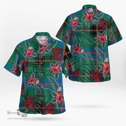 Scottish Clan Davidson Ancient Tartan Scottish Lion Hawaiian Shirt | Tartan Plaid Shirt Scottish Plaid Tartan Plaid - ScotsTee - scotstee.com