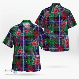 Scottish Clan Hunter Tartan Scottish Lion Hawaiian Shirt | Tartan Plaid Shirt Scottish Plaid Tartan Plaid - ScotsTee - scotstee.com