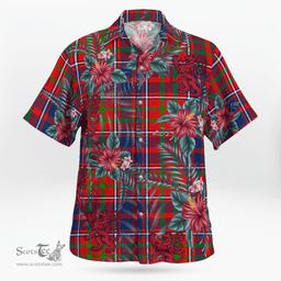Scottish Clan Cameron of Lochiel Tartan Scottish Lion Hawaiian Shirt | Tartan Plaid Shirt Scottish Plaid Tartan Plaid - ScotsTee - scotstee.com