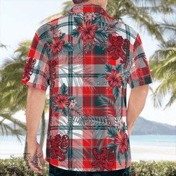 Scottish Clan Glasgow District Tartan Scottish Lion Hawaiian Shirt | Tartan Plaid Shirt Scottish Plaid Tartan Plaid - ScotsTee - scotstee.com