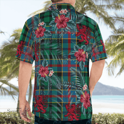 Scottish Clan Byres 1 Tartan Scottish Lion Hawaiian Shirt | Tartan Plaid Shirt Scottish Plaid Tartan Plaid - ScotsTee - scotstee.com