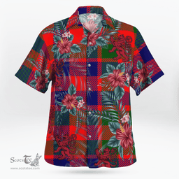 Scottish Clan Gow Modern Tartan Scottish Lion Hawaiian Shirt | Tartan Plaid Shirt Scottish Plaid Tartan Plaid - ScotsTee - scotstee.com