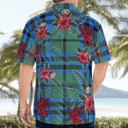 Scottish Clan Falconer Tartan Scottish Lion Hawaiian Shirt | Tartan Plaid Shirt Scottish Plaid Tartan Plaid - ScotsTee - scotstee.com