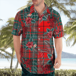 Scottish Clan Cumming Modern Tartan Scottish Lion Hawaiian Shirt | Tartan Plaid Shirt Scottish Plaid Tartan Plaid - ScotsTee - scotstee.com