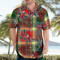 Scottish Clan Gibbs Tartan Scottish Lion Hawaiian Shirt | Tartan Plaid Shirt Scottish Plaid Tartan Plaid - ScotsTee - scotstee.com