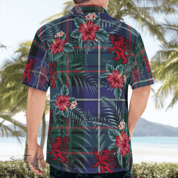Scottish Clan MacRae Hunting Modern Tartan Scottish Lion Hawaiian Shirt | Tartan Plaid Shirt Scottish Plaid Tartan Plaid - ScotsTee - scotstee.com