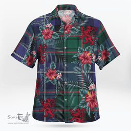 Scottish Clan MacRae Hunting Modern Tartan Scottish Lion Hawaiian Shirt | Tartan Plaid Shirt Scottish Plaid Tartan Plaid - ScotsTee - scotstee.com