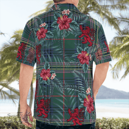 Scottish Clan Kennedy Modern Tartan Scottish Lion Hawaiian Shirt | Tartan Plaid Shirt Scottish Plaid Tartan Plaid - ScotsTee - scotstee.com