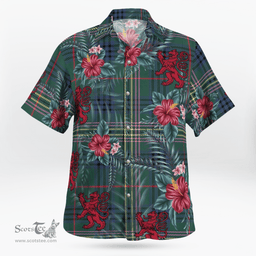 Scottish Clan Kennedy Modern Tartan Scottish Lion Hawaiian Shirt | Tartan Plaid Shirt Scottish Plaid Tartan Plaid - ScotsTee - scotstee.com