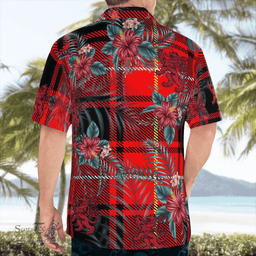 Scottish Clan MacIver Modern Tartan Scottish Lion Hawaiian Shirt | Tartan Plaid Shirt Scottish Plaid Tartan Plaid - ScotsTee - scotstee.com