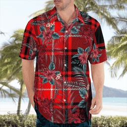 Scottish Clan MacIver Modern Tartan Scottish Lion Hawaiian Shirt | Tartan Plaid Shirt Scottish Plaid Tartan Plaid - ScotsTee - scotstee.com