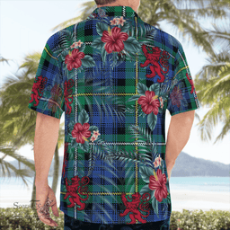 Scottish Clan Campbell Argyll Ancient Tartan Scottish Lion Hawaiian Shirt | Tartan Plaid Shirt Scottish Plaid Tartan Plaid - ScotsTee - scotstee.com