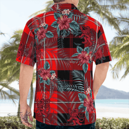Scottish Clan Cunningham Modern Tartan Scottish Lion Hawaiian Shirt | Tartan Plaid Shirt Scottish Plaid Tartan Plaid - ScotsTee - scotstee.com