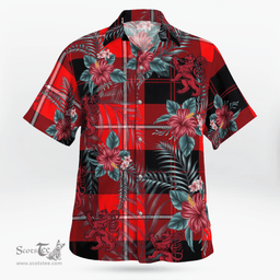 Scottish Clan Cunningham Modern Tartan Scottish Lion Hawaiian Shirt | Tartan Plaid Shirt Scottish Plaid Tartan Plaid - ScotsTee - scotstee.com