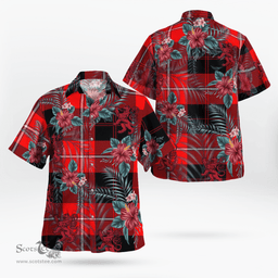 Scottish Clan Cunningham Modern Tartan Scottish Lion Hawaiian Shirt | Tartan Plaid Shirt Scottish Plaid Tartan Plaid - ScotsTee - scotstee.com