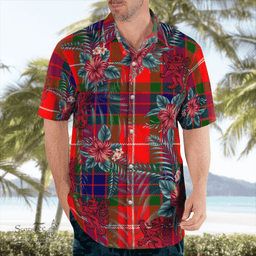 Scottish Clan Fraser Modern Tartan Scottish Lion Hawaiian Shirt | Tartan Plaid Shirt Scottish Plaid Tartan Plaid - ScotsTee - scotstee.com
