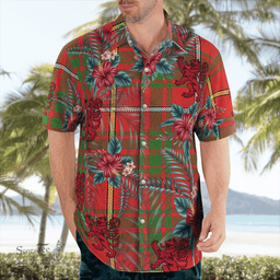 Scottish Clan Carruthers Tartan Scottish Lion Hawaiian Shirt | Tartan Plaid Shirt Scottish Plaid Tartan Plaid - ScotsTee - scotstee.com