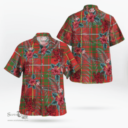 Scottish Clan Carruthers Tartan Scottish Lion Hawaiian Shirt | Tartan Plaid Shirt Scottish Plaid Tartan Plaid - ScotsTee - scotstee.com