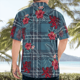 Scottish Clan Earl of St Andrews Tartan Scottish Lion Hawaiian Shirt | Tartan Plaid Shirt Scottish Plaid Tartan Plaid - ScotsTee - scotstee.com