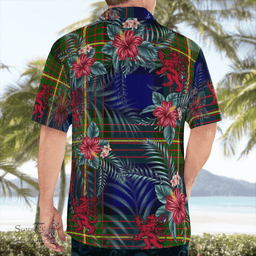 Scottish Clan Muir Tartan Scottish Lion Hawaiian Shirt | Tartan Plaid Shirt Scottish Plaid Tartan Plaid - ScotsTee - scotstee.com