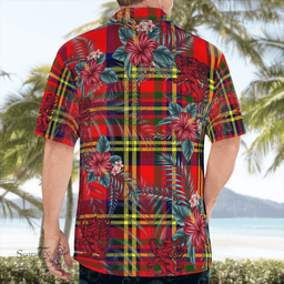 Scottish Clan Hepburn Tartan Scottish Lion Hawaiian Shirt | Tartan Plaid Shirt Scottish Plaid Tartan Plaid - ScotsTee - scotstee.com