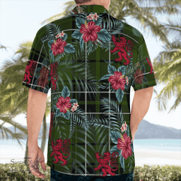 Scottish Clan MacLean Hunting Tartan Scottish Lion Hawaiian Shirt | Tartan Plaid Shirt Scottish Plaid Tartan Plaid - ScotsTee - scotstee.com