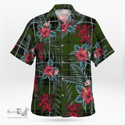 Scottish Clan MacLean Hunting Tartan Scottish Lion Hawaiian Shirt | Tartan Plaid Shirt Scottish Plaid Tartan Plaid - ScotsTee - scotstee.com