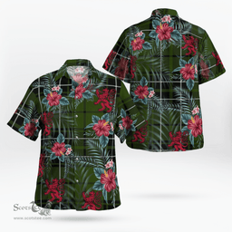 Scottish Clan MacLean Hunting Tartan Scottish Lion Hawaiian Shirt | Tartan Plaid Shirt Scottish Plaid Tartan Plaid - ScotsTee - scotstee.com