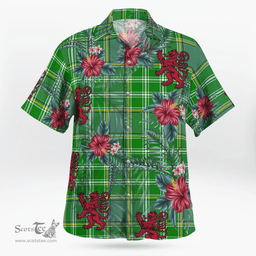 Scottish Clan Currie Tartan Scottish Lion Hawaiian Shirt | Tartan Plaid Shirt Scottish Plaid Tartan Plaid - ScotsTee - scotstee.com