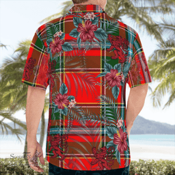 Scottish Clan Drummond of Perth Tartan Scottish Lion Hawaiian Shirt | Tartan Plaid Shirt Scottish Plaid Tartan Plaid - ScotsTee - scotstee.com