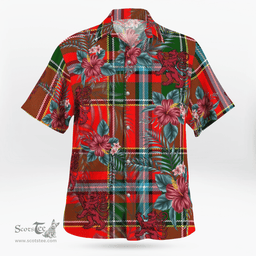 Scottish Clan Drummond of Perth Tartan Scottish Lion Hawaiian Shirt | Tartan Plaid Shirt Scottish Plaid Tartan Plaid - ScotsTee - scotstee.com