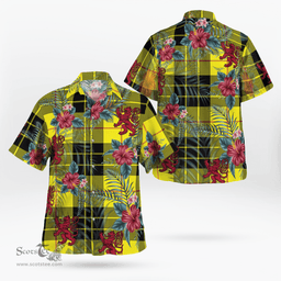Scottish Clan MacLeod of Lewis Modern Tartan Scottish Lion Hawaiian Shirt | Tartan Plaid Shirt Scottish Plaid Tartan Plaid - ScotsTee - scotstee.com