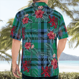 Scottish Clan Keith Ancient Tartan Scottish Lion Hawaiian Shirt | Tartan Plaid Shirt Scottish Plaid Tartan Plaid - ScotsTee - scotstee.com