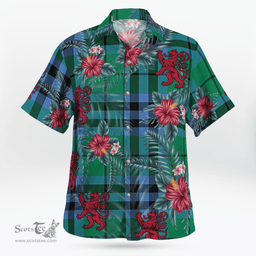 Scottish Clan Keith Ancient Tartan Scottish Lion Hawaiian Shirt | Tartan Plaid Shirt Scottish Plaid Tartan Plaid - ScotsTee - scotstee.com