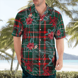Scottish Clan MacDiarmid Modern Tartan Scottish Lion Hawaiian Shirt | Tartan Plaid Shirt Scottish Plaid Tartan Plaid - ScotsTee - scotstee.com