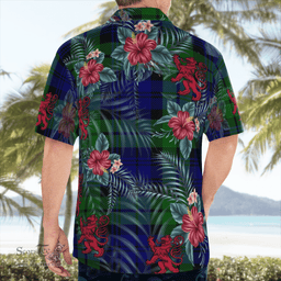 Scottish Clan Campbell Modern Tartan Scottish Lion Hawaiian Shirt | Tartan Plaid Shirt Scottish Plaid Tartan Plaid - ScotsTee - scotstee.com