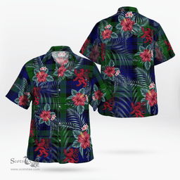 Scottish Clan Campbell Modern Tartan Scottish Lion Hawaiian Shirt | Tartan Plaid Shirt Scottish Plaid Tartan Plaid - ScotsTee - scotstee.com