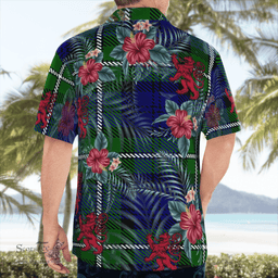 Scottish Clan Forbes Modern Tartan Scottish Lion Hawaiian Shirt | Tartan Plaid Shirt Scottish Plaid Tartan Plaid - ScotsTee - scotstee.com