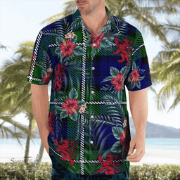 Scottish Clan Forbes Modern Tartan Scottish Lion Hawaiian Shirt | Tartan Plaid Shirt Scottish Plaid Tartan Plaid - ScotsTee - scotstee.com