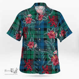 Scottish Clan Campbell Ancient Tartan Scottish Lion Hawaiian Shirt | Tartan Plaid Shirt Scottish Plaid Tartan Plaid - ScotsTee - scotstee.com